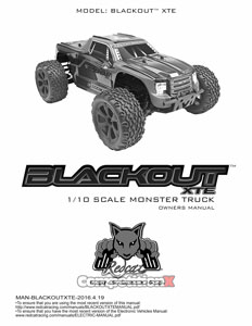 Redcat Racing Blackout XTE Manual