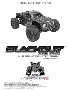 Redcat Racing Blackout XTE Pro Manual