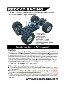 Redcat Racing Earthquake 3.0 Manual