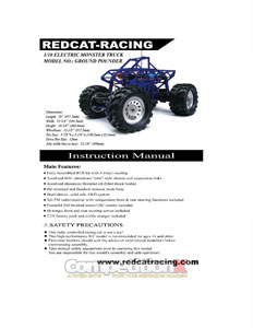 Redcat Racing Ground Pounder Manual