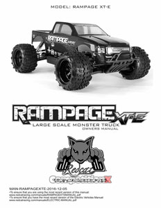 Redcat Racing Rampage XT-E Manual