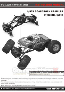 Redcat Racing Rockslide Super Crawler Manual