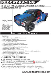 Redcat Racing Shredder SC Manual