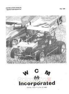 WCM Quarterscale Sprint Car Manual