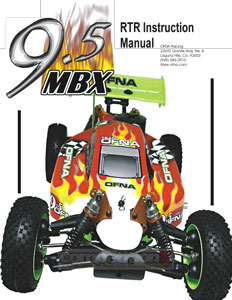 OFNA 9.5 MBX RTR Manual