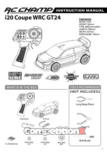 Carisma GT24 Hyundai i20 WRC Manual