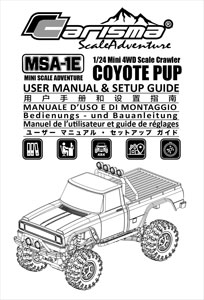 Carisma MSA-1E Coyote Pup Manual