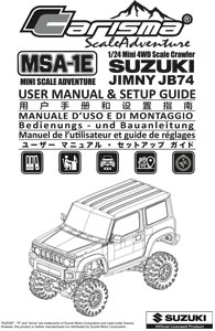 Carisma MSA-1E Suzuki Jimny JB74 Manual