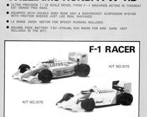 Kyosho F1 Racer Williams Honda FW-11B Manual