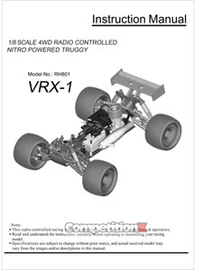 River Hobby VRX-1 Manual