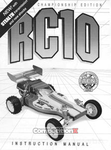 Team Associated RC10 Championship Edition 1992 Manual
