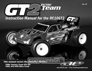 Team Associated RC10GT2 RS Manual