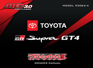 Traxxas Toyota GR Supra GT4 Manual