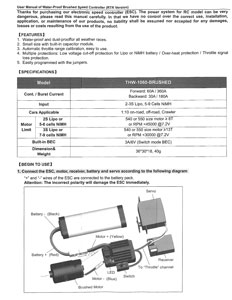 Tamiya THW-1060 ESC Manual