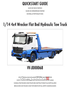 RC4WD 4x4 Wrecker Flat Bed Hydraulic Tow Truck Manual