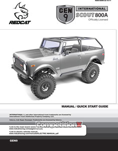 Redcat Racing GEN9 International Harvester Scout 800A Manual