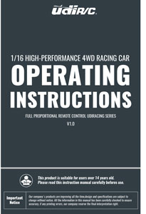 UDI 1604 4WD Pro Racing Car Manual