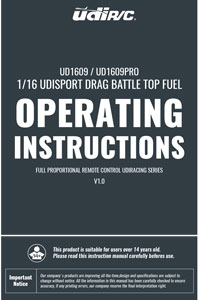 UDI 1609 FluidFire Drag Battle Top Fuel Manual