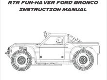 FMS Model Fun-Haver Ford Bronco Manual